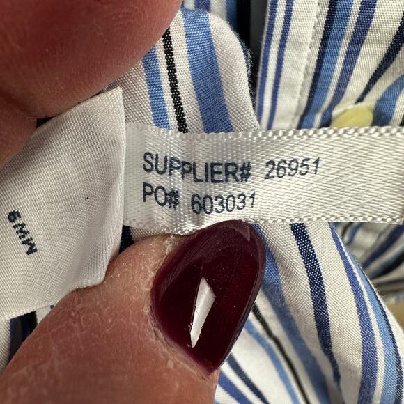 Ralph Lauren Striped Button Down Short Sleeve Custom Fit Preppy Blue Men's XXL - Picture 8 of 10